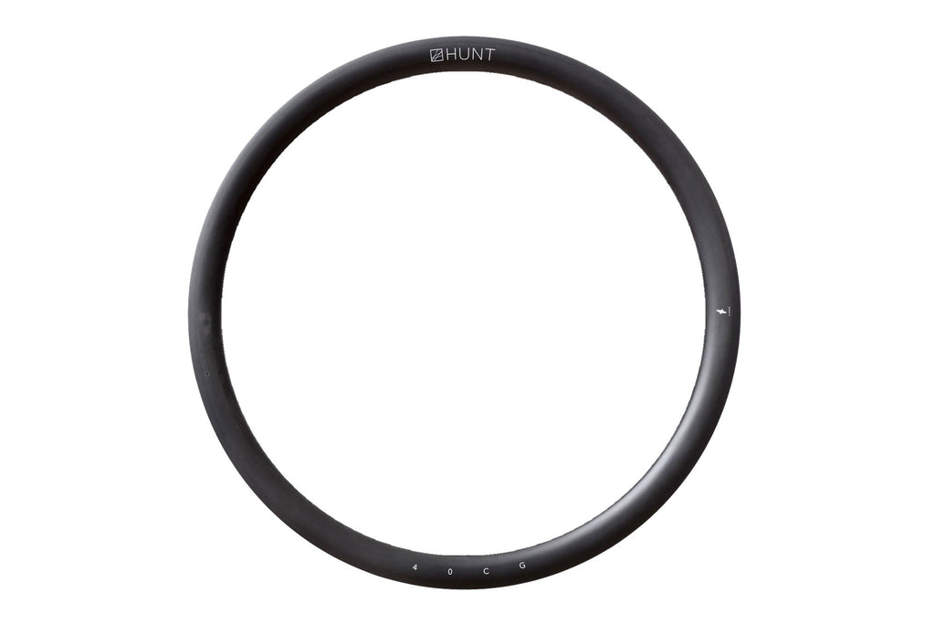 HUNT 40 Carbon Gravel Dynamo H_Cyclo Rim | Rear | Hookless